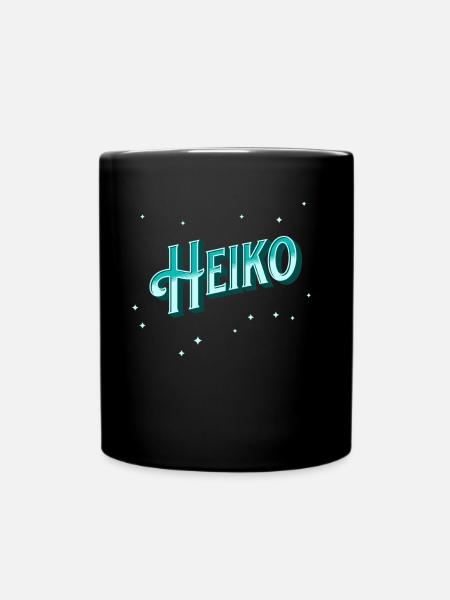 Heiko Namen personalisiert - Tasse einfarbig - Schwarz