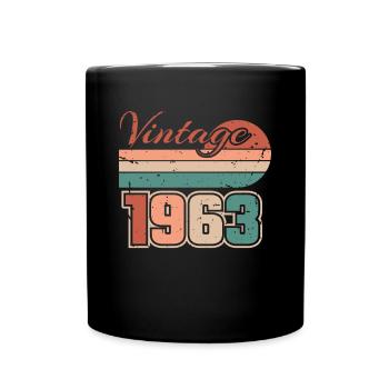 Vintage Retro 1963 60th Birthday Cadeau - Mug uni - noir - Devant