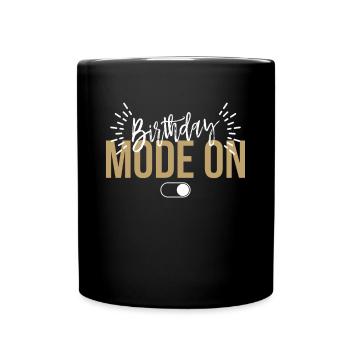 Cadeau de mode d’anniversaire sur chemise - Mug uni - noir - Devant