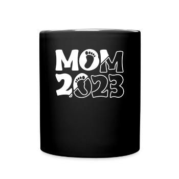 Mom 2023 Shirt Gift Expectant Mother - Full Colour Mug - black - Front