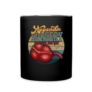 Anhang Operation Appendektomie Entfernung - Tasse einfarbig - Schwarz - Vorne