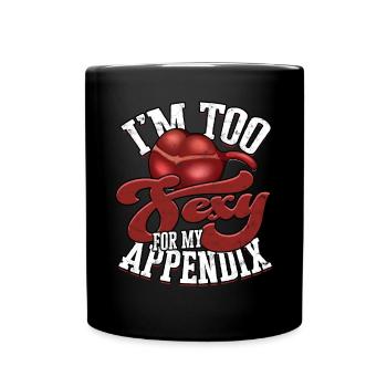 Anhang Operation Appendektomie Entfernung - Tasse einfarbig - Schwarz - Vorne