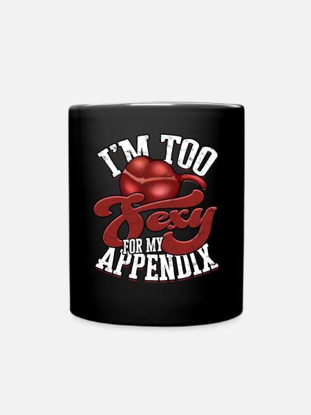 Anhang Operation Appendektomie Entfernung - Tasse einfarbig - Schwarz