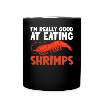Shrimp Lover Gift - Full Colour Mug - black - Front