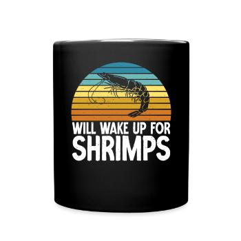 Shrimp Lover Gift - Full Colour Mug - black - Front