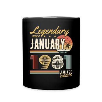 Légendaire depuis janvier 1981 Edition Limitée - Mug uni - noir - Devant