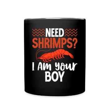Shrimp Lover Gift - Full Colour Mug - black - Front
