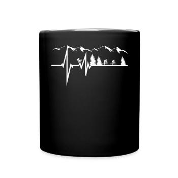 Bicycle Accessories Cyclist Motif - Full Colour Mug - black - Front