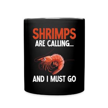 Shrimp Lover Gift - Full Colour Mug - black - Front