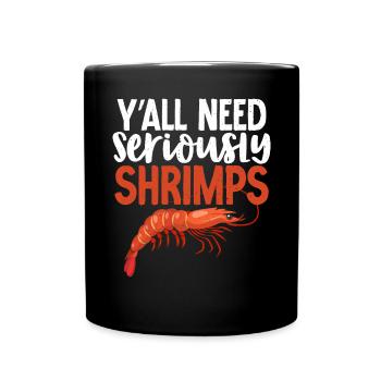 Shrimp Lover Gift - Full Colour Mug - black - Front