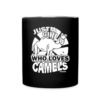 Just A Girl Who Loves Camels - Tasse einfarbig - Schwarz - Vorne