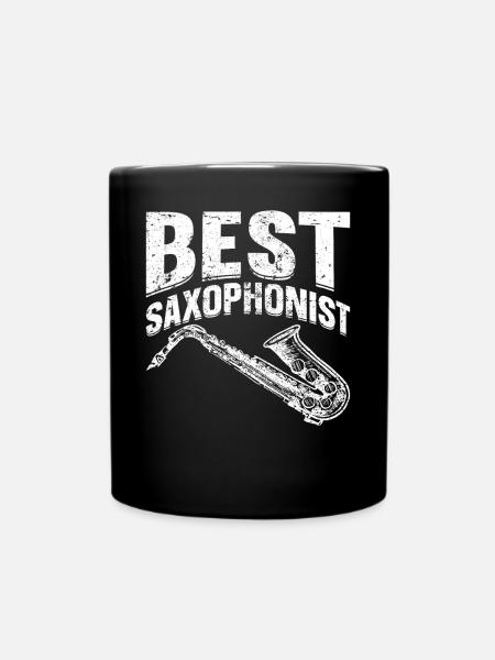 Best Saxophonist Saxophone Instrument Sax Musician - Full Colour Mug - black
