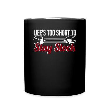 Muscel Car V8 Turbocharger Tuning Rennwagen - Tasse einfarbig - Schwarz - Vorne