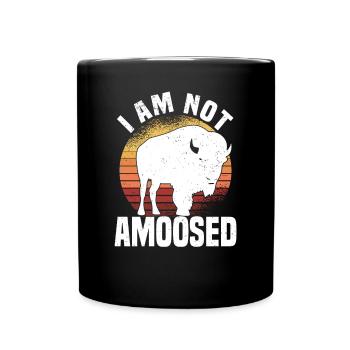 Büffel Bison Ochse Indianer Amerikanisch - Tasse einfarbig - Schwarz - Vorne