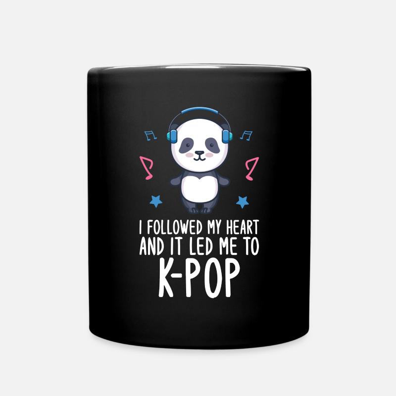 K-Pop Panda - Tasse einfarbig - Schwarz