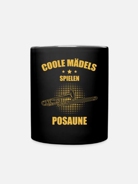 Posaune Posaunenspieler Posaunist - Tasse einfarbig - Schwarz