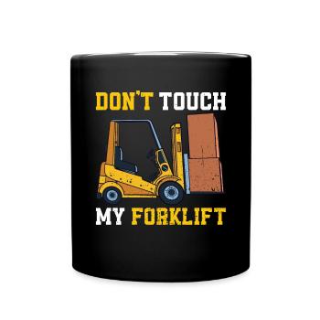 Conducteur de chariot élévateur - Mug uni - noir - Devant