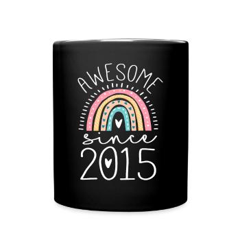 Génial depuis 2015 7e anniversaire Rainbow Gifts Born - Mug uni - noir - Devant