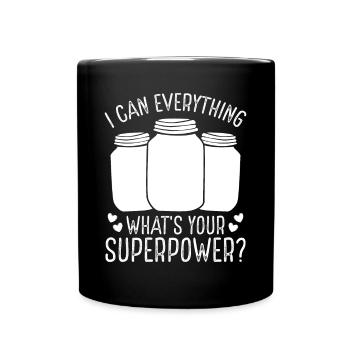Homesteading I can everything Canning Season Food - Tasse einfarbig - Schwarz - Vorne