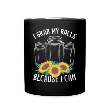 Canning Season I grab my Balls Homesteader Food - Tasse einfarbig - Schwarz - Vorne