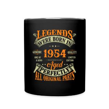 68e anniversaire Légendes vintage nées en 1954 68 ans - Mug uni - noir - Devant