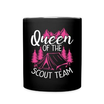 Girl Scout Leader Queen of the Scout Team Scouting - Full Colour Mug - black - Front