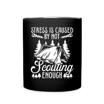 Scout Leader Stress is Caused not Scouting Scouts - Full Colour Mug - black - Front