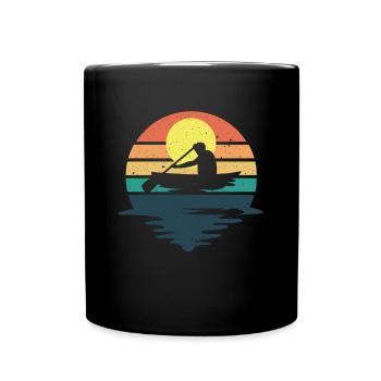 Retro Kayak Kayak Canoe Water Sports Paddle Sports - Full Colour Mug - black - Front