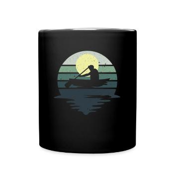 Retro Kayak Kayak Canoe Water Sports Paddle Sports - Full Colour Mug - black - Front