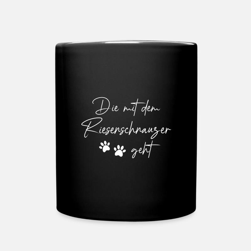 Riesenschnauzer - Tasse einfarbig - Schwarz
