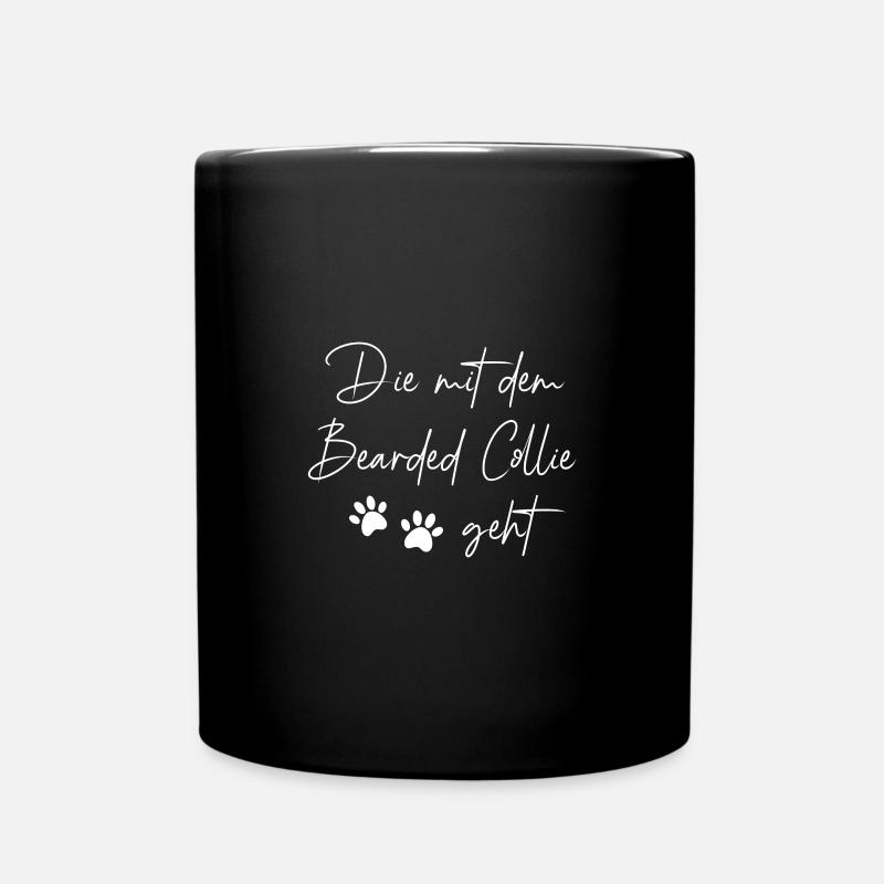 Bearded Collie - Tasse einfarbig - Schwarz