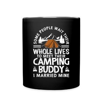 Cool Camping Buddies Gift For Men Women Funny Husb - Full Colour Mug - black - Front