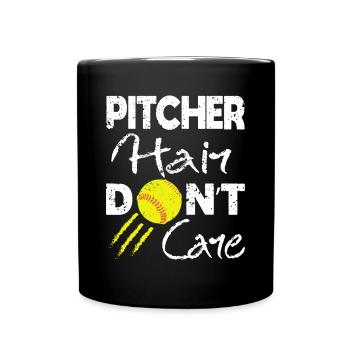 Funny Softball Game Player Sports Lover Gift For W - Full Colour Mug - black - Front