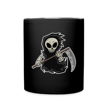 Grim Reaper with scythe - Full Colour Mug - black - Front