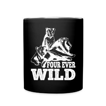Four Ever Wild 45 - Tasse einfarbig - Schwarz - Vorne