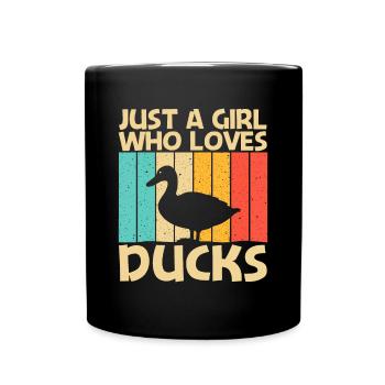 Conception drôle de canard pour les filles Kids Duck Farmer Hunti - Mug uni - noir - Devant