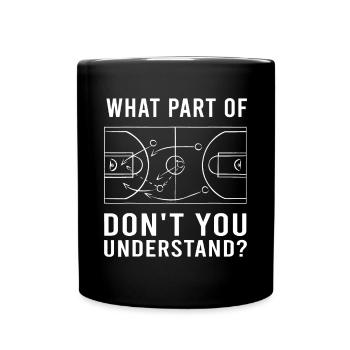 Funny Basketball Coach For Men Women Tactic Diagra - Full Colour Mug - black - Front