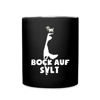 Bock auf Sylt - Insel Spruch - Wortspiel - Tasse einfarbig - Schwarz - Vorne