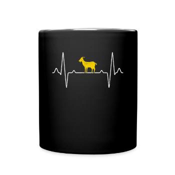 Battement de cœur de chèvre - Mug uni - noir - Devant