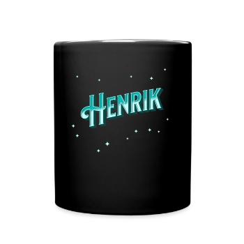 Henrik Namen personalisiert - Tasse einfarbig - Schwarz - Vorne