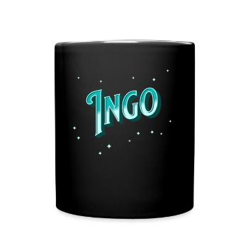 Ingo Namen personalisiert - Tasse einfarbig - Schwarz - Vorne