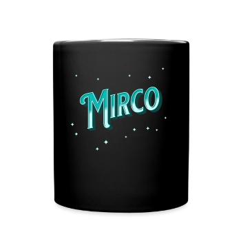 Mirco Namen personalisiert - Tasse einfarbig - Schwarz - Vorne