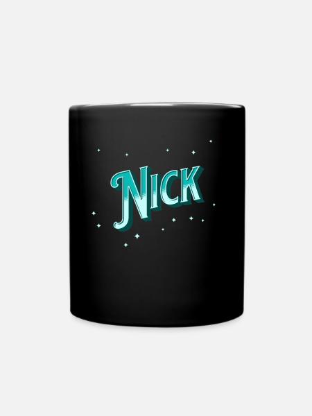 Nick Namen personalisiert - Tasse einfarbig - Schwarz