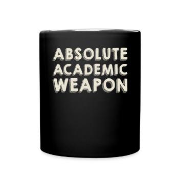 Students Absolute Academic Weapon - Full Colour Mug - black - Front