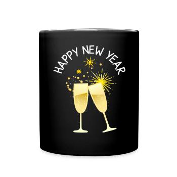 Bonne année !! Bonne année ! - Mug uni - noir - Devant