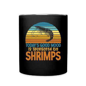 Shrimp Lover Gift - Full Colour Mug - black - Front