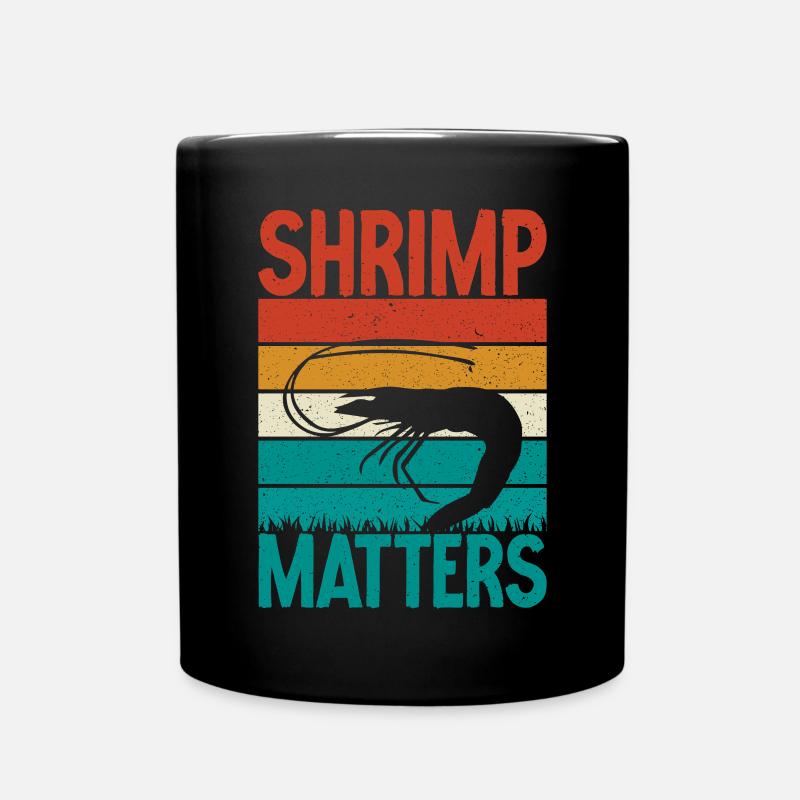 Garnelenliebhaber Geschenk - Tasse einfarbig - Schwarz
