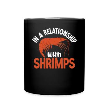 Cadeau d’amoureux des crevettes - Mug uni - noir - Devant