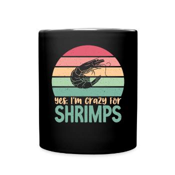 Shrimp Lover Gift - Full Colour Mug - black - Front