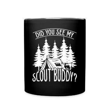 Scouting you see my Scouting Buddy Scout Leader - Full Colour Mug - black - Front